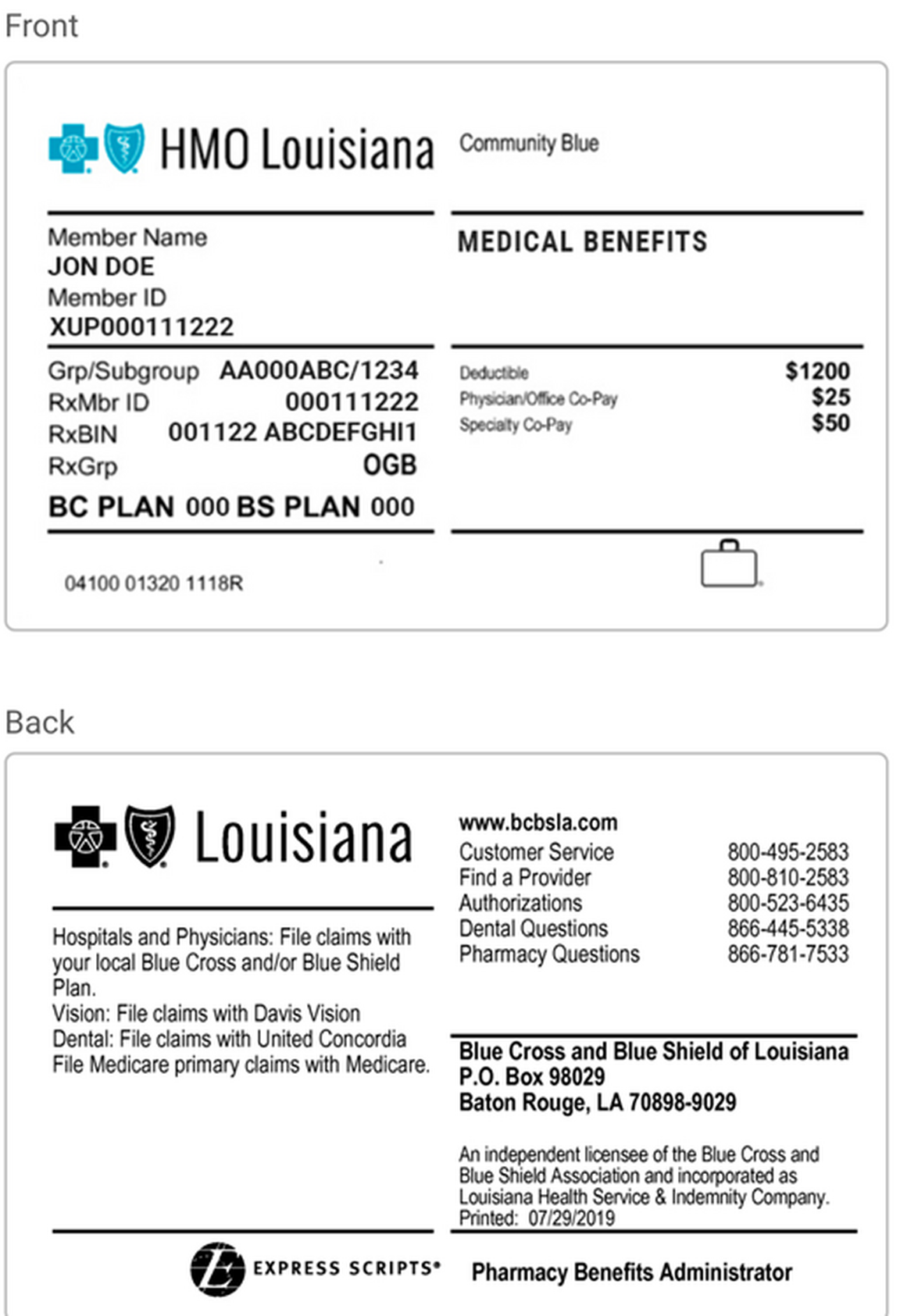 Group Insurance Incorporated Digital ID Cards Now Available BCBSLA